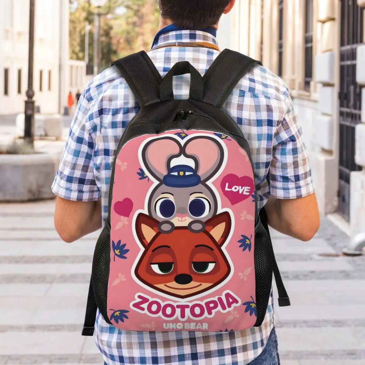 Custom 3D Print Zootopia Nick Fox Backpack Girls Cute Cartoon School College Travel Bags Women Men Bookbag Fits 15 Inch Laptop
