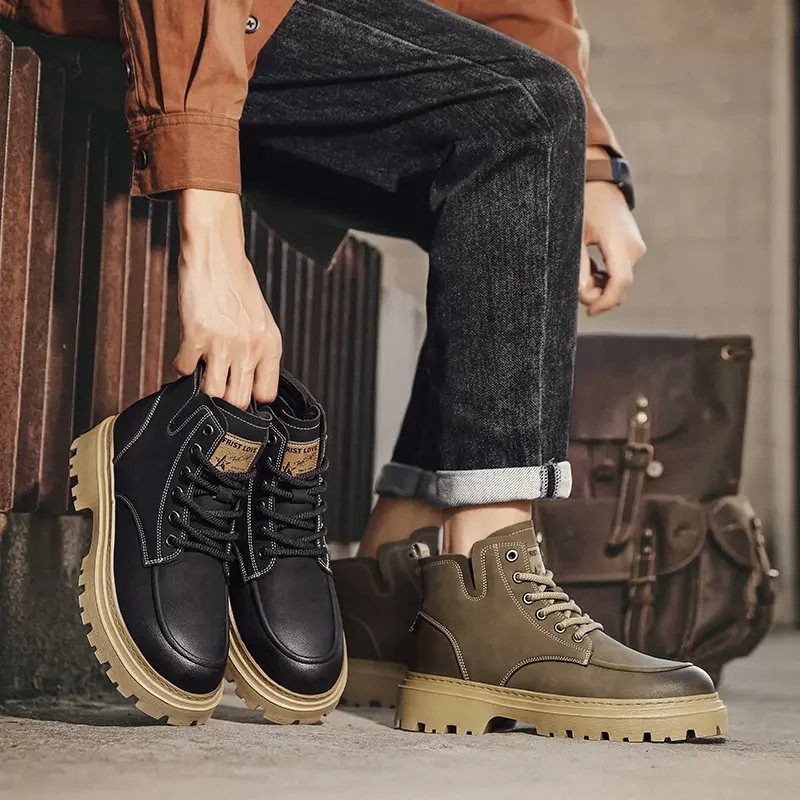 

Мужские ботинки Dress Booty Man Knight Shoes Высокие ботинки Рабочая и защитная обувь Мужская кожаная обувь Мужские мотоциклетные ботинки до щиколотки