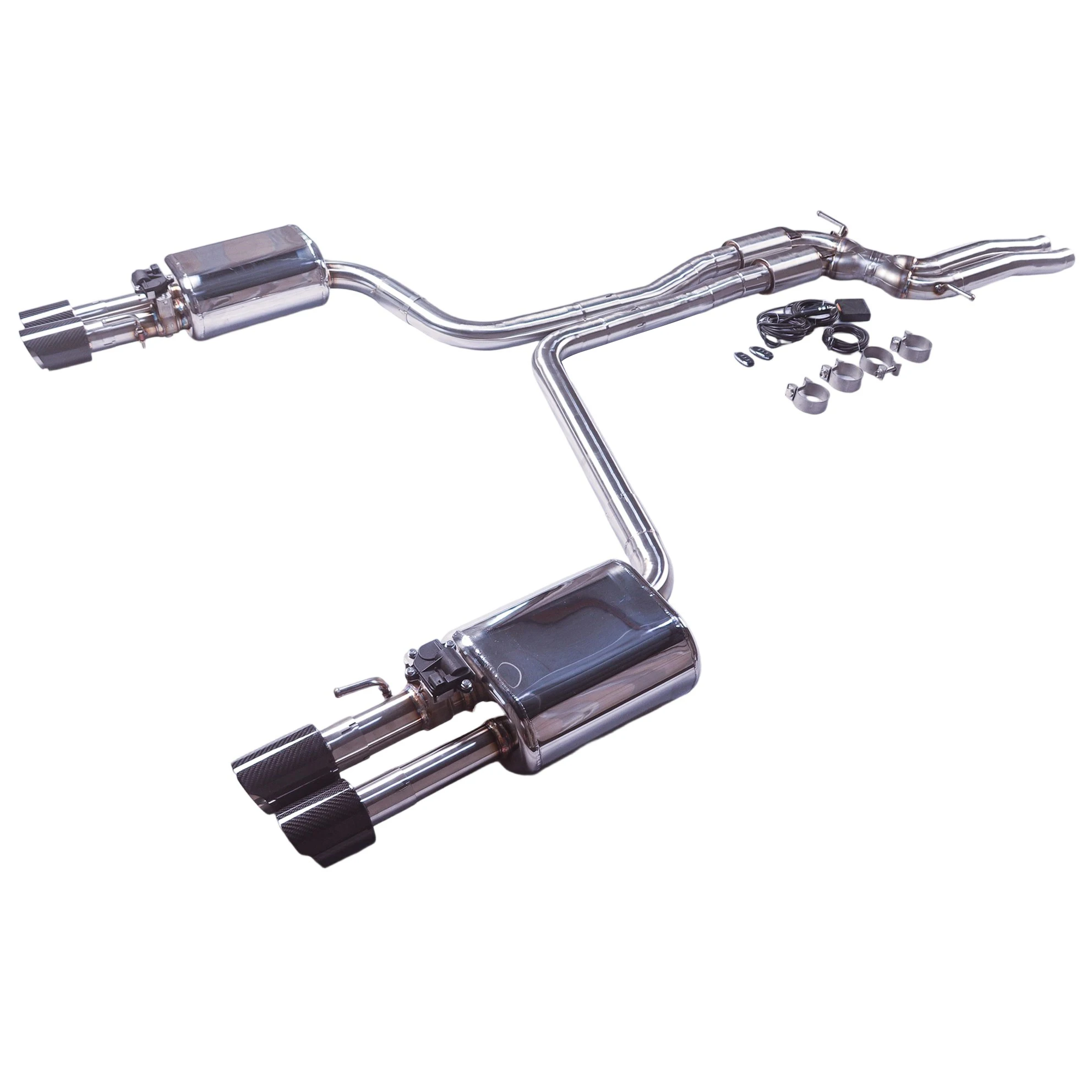 

【 Customized Product 】 Suitable for the exhaust system of 2012 Audi A7 2.8L V6 stainless steel valve muffler without welding