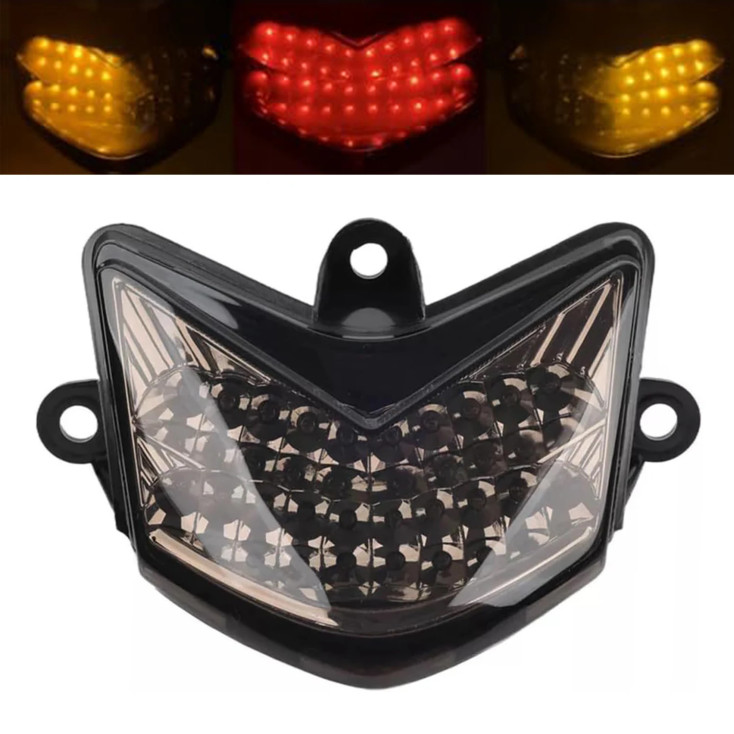 For Kawasaki ZX10R ZX-10R 2004 2005 Smoke Motorcycle Integrated LED Tail Light Brake Turn Signal Taillights Bulb