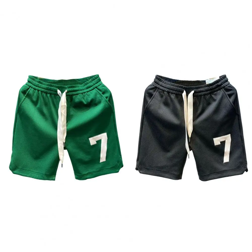 Men Basketball Shorts Loose Fit Athletic Shorts Men's Gym Shorts with Drawstring Elastic Waist Number Print Design for Fitness