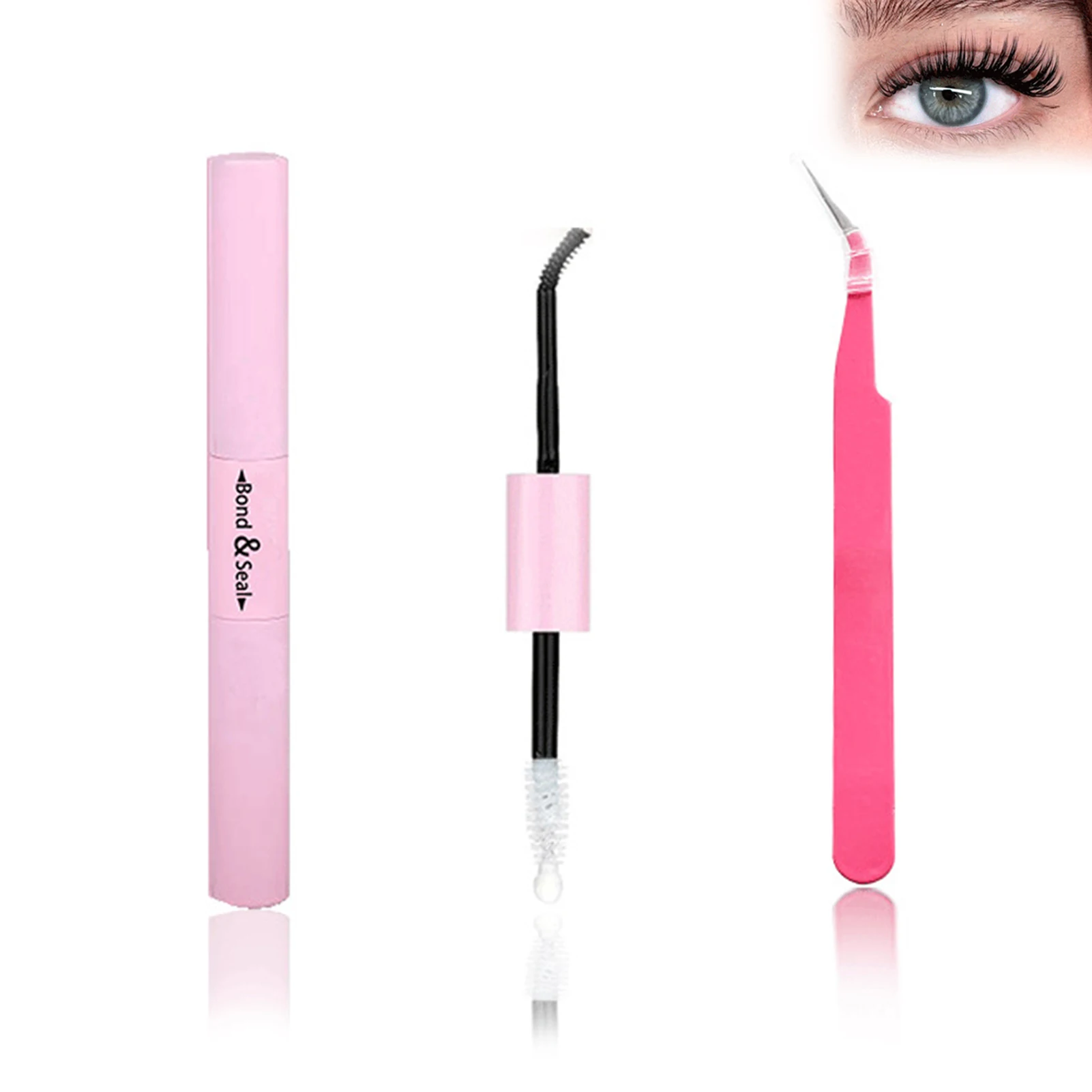 Wimperbinding En Afdichting 10Ml Individuele Wimpers Lijm En Afdichting Super Sterke Hold Lash Extensie En Lash Lijm Pincet Kit