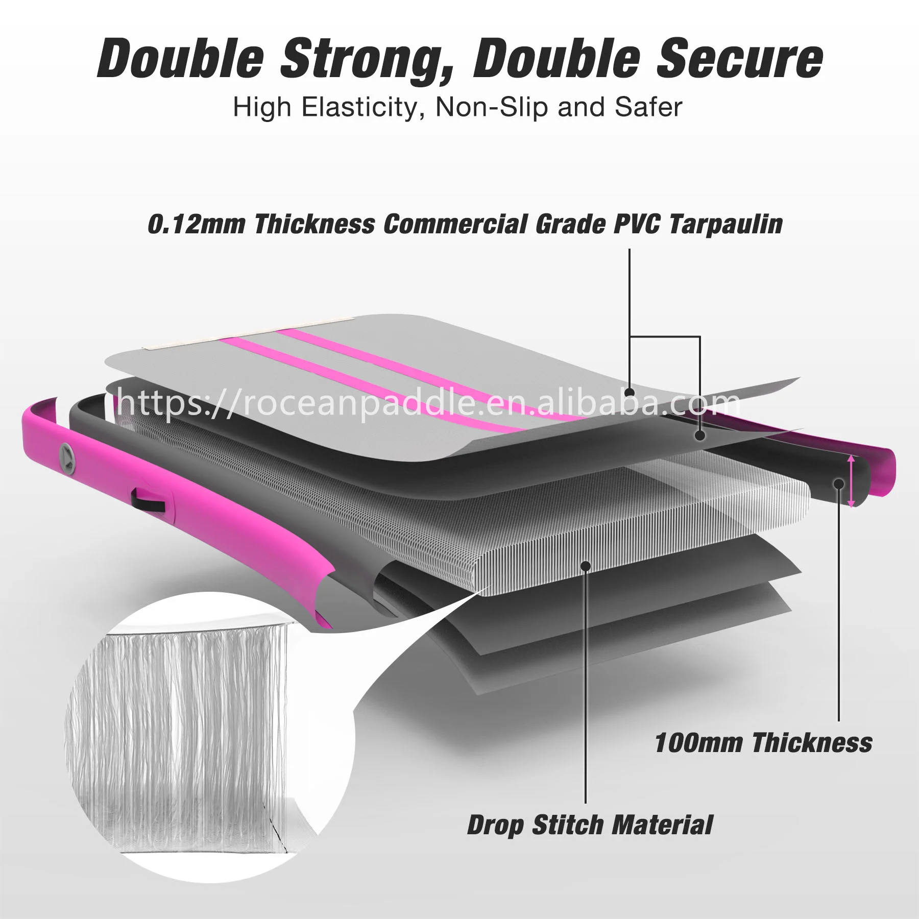 13フィート16フィートのインフレータブル体操マット、厚さ4インチ、電動エアポンプ付きエアタンブルトラック