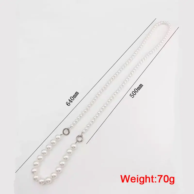 Crossbody Phone Lanyard Long Pearl Necklace Chain for iphone 16 15 Xiaomi All Cell Phone Case Pearl bracelet with Universal Clip