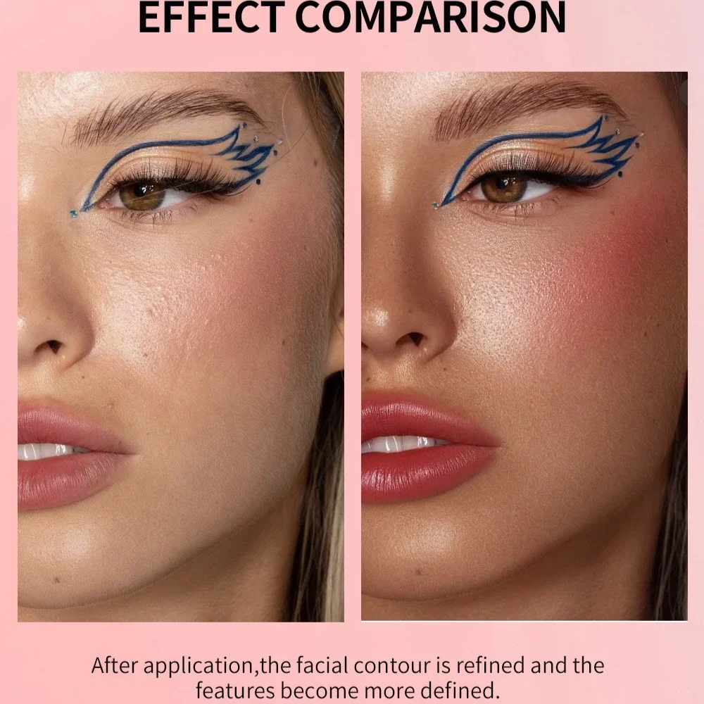 Liquid Blush Lip GLOSS Dual-Purpose Highlighter Moisturizing Blush ยาวนานสวมใส่ง่าย Glossier ใช้สําหรับใบหน้าและริมฝีปาก
