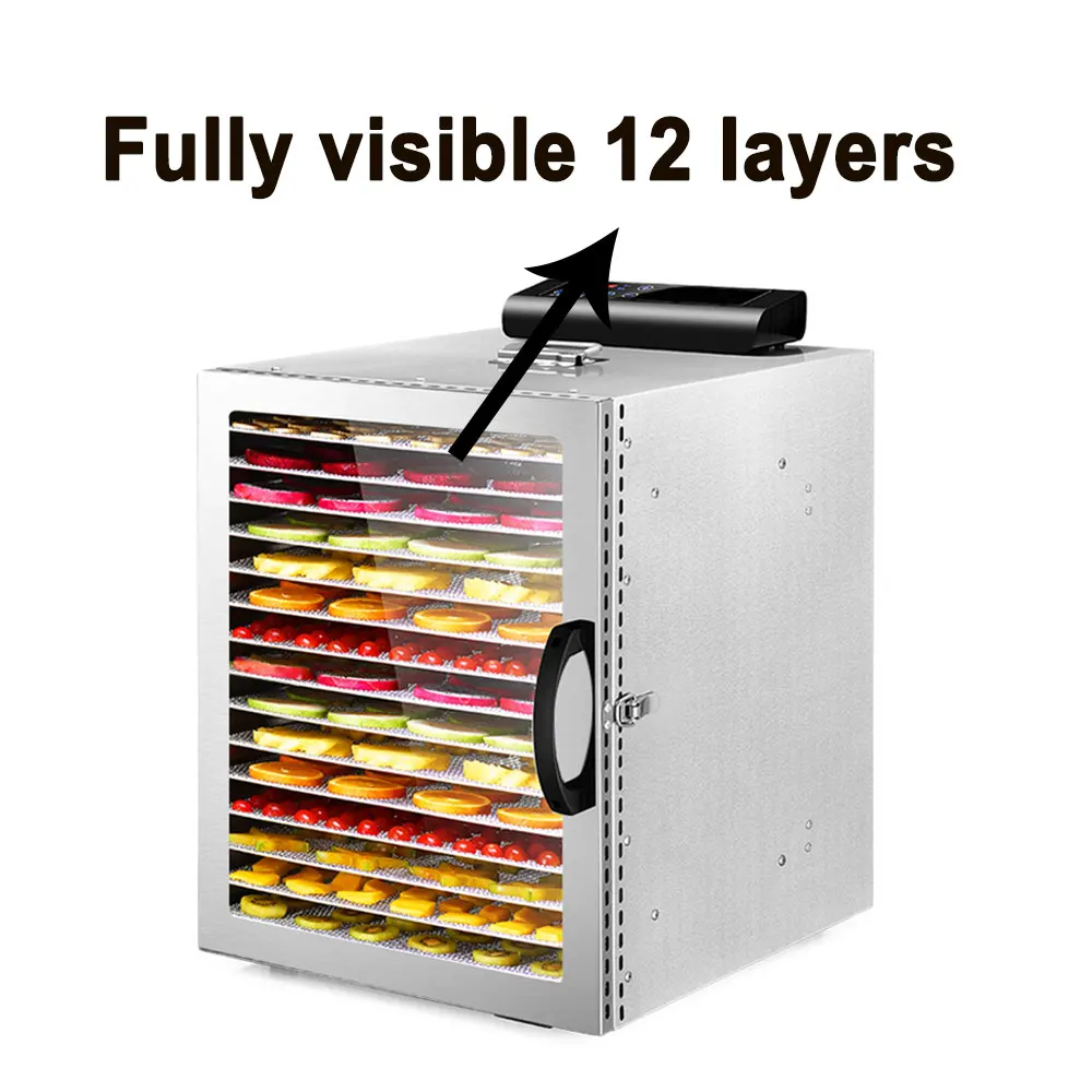 Miếng Dán Cường Lực ITOP Thương Mại Thực Phẩm Dehydrator Thép Không Gỉ Máy Sấy Điện Máy Sấy Hoa Quả Máy Sấy Khô Hoa Quả Thịt Quả Dehydrators