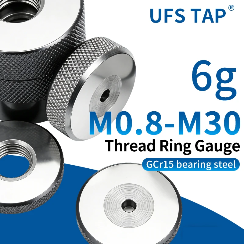 

Калибры-кольца для измерения метрической резьбы UFS TAP 1SET (1*GO+1*NOGO) с точностью 6 г, стандартные размеры M0.8, M0.9, M1-M30