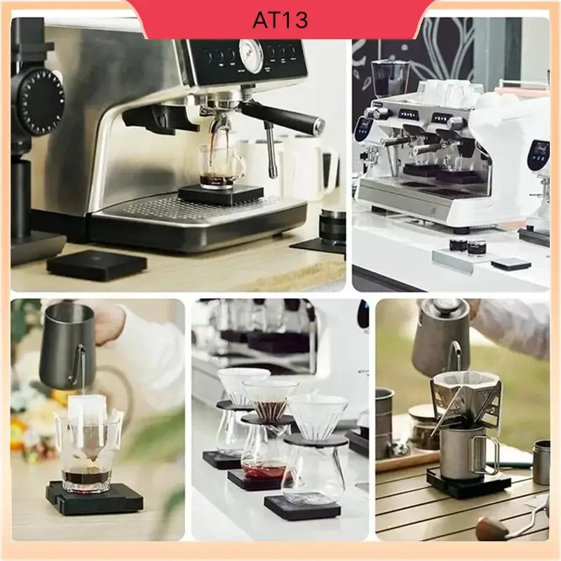 AT13 Electronic Coffee Scale, Home Italian Coffee Scale, Coffee Bean Weighing And Timing Scale, Kitchen Scale