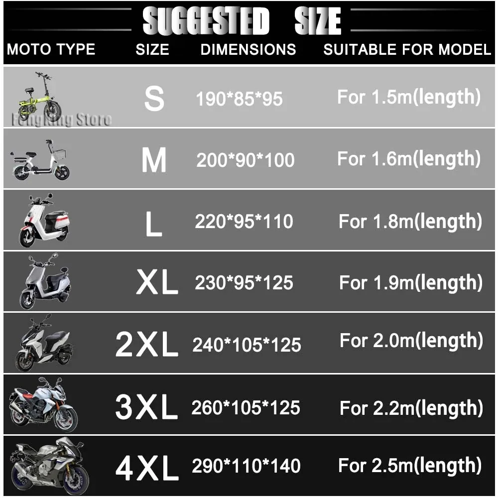 Copertura per moto coperture protettive UV antipolvere antipioggia per esterni per VOGE 650DSX 500DSX LX 525R 300R 125R