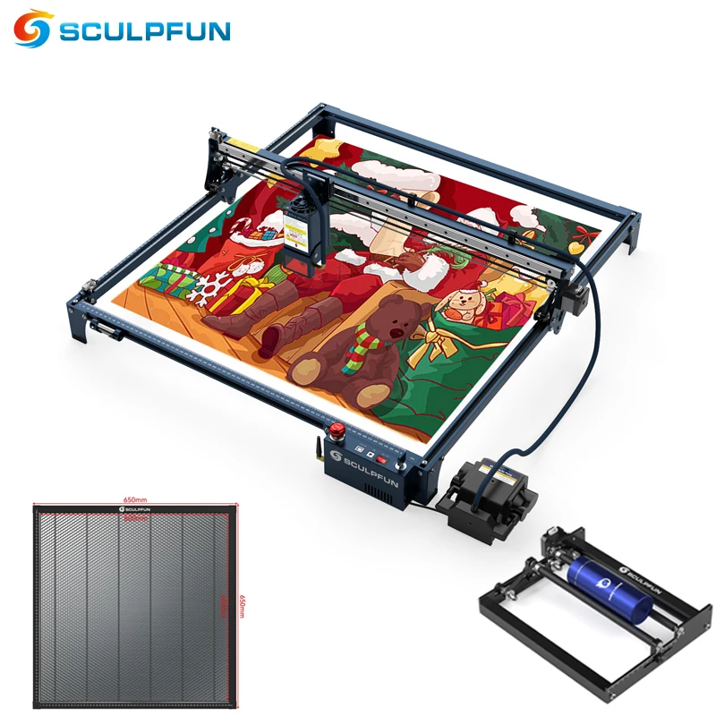 

SCULPFUN S30 Ultra 33W Laser Engraver With Automatic Air Assist 600x600mm Honeycomb board CNC Laser Cutter and Engraver Machine