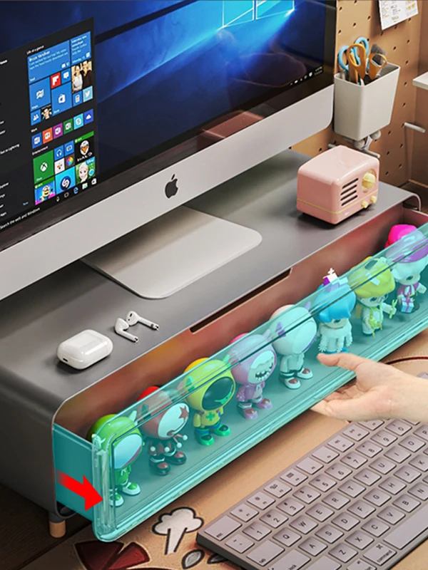 elevating-cuter-monitor-stand-desk-organizer-display-elf-collectible-figure-owcase-desktop-storage-box-workstation