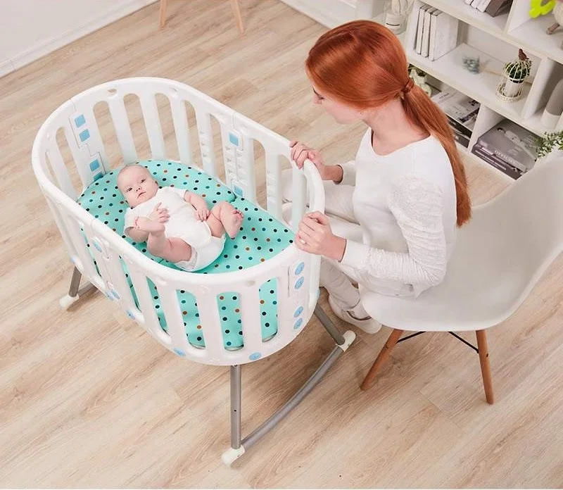 OEM Baby Cribs Baby Cradle Circular Bed Round Oval Crib