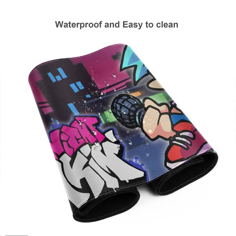 لوحة ماوس كبيرة XXL ملحقات الألعاب ألعاب المكتب لوحة المفاتيح حصيرة مكتبية غير قابلة للانزلاق للكمبيوتر المحمول ألعاب ساخنة ليلة الجمعة Funkin FNF Mousepad