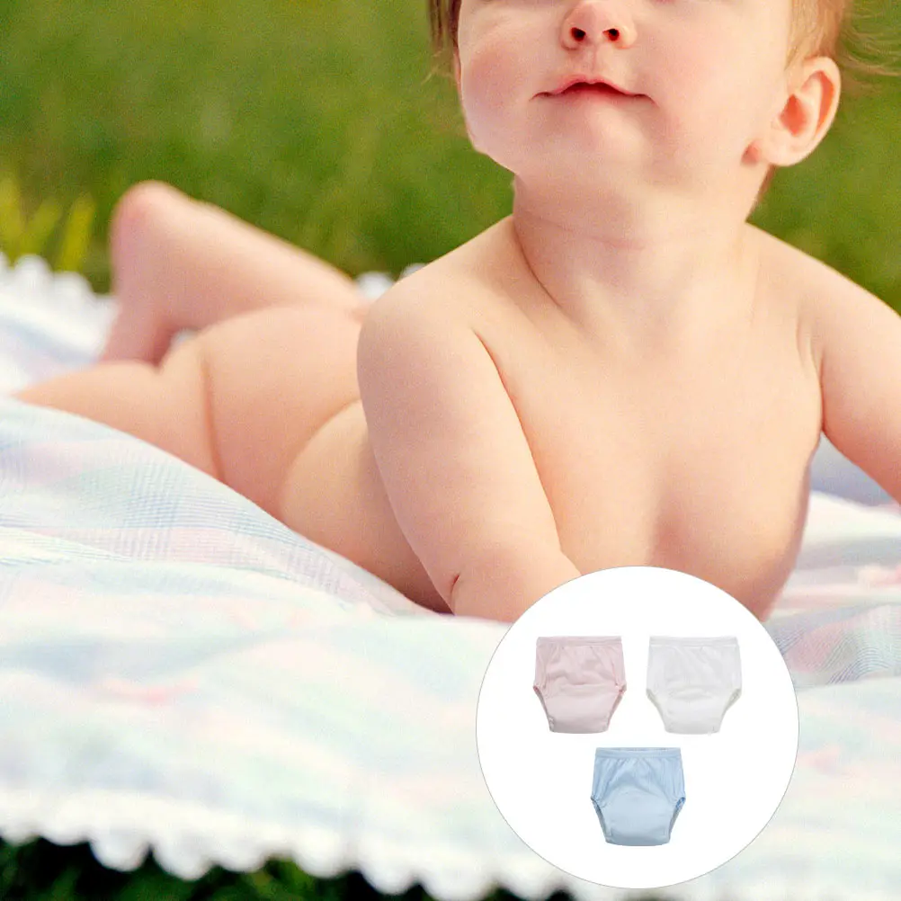 

3pcs Training Pants Baby Training Underwear Reusable Cotton Diaper for Girls Boys Toddler Briefs Soft Comfortable Breathable