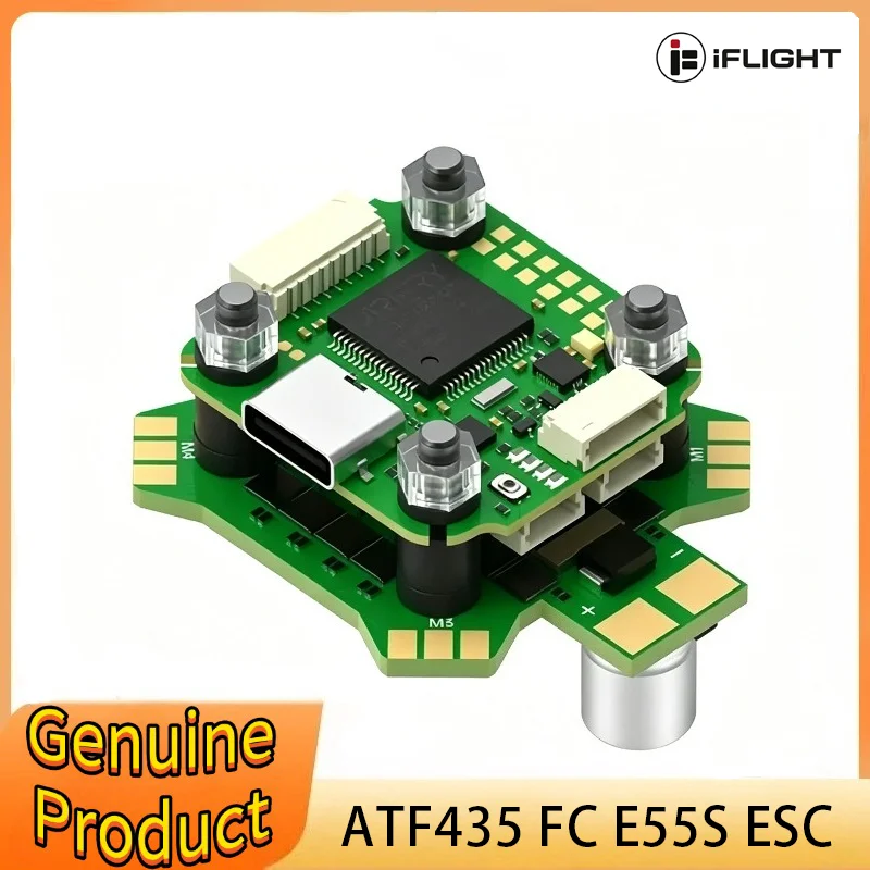 

IFlight BLITZ Mini ATF435 55A Stack with BLITZ Mini E55S 4-IN-1 2-6S ESC/ 5.8GHz 600mW Adjustable VTX for RC FPV Drone