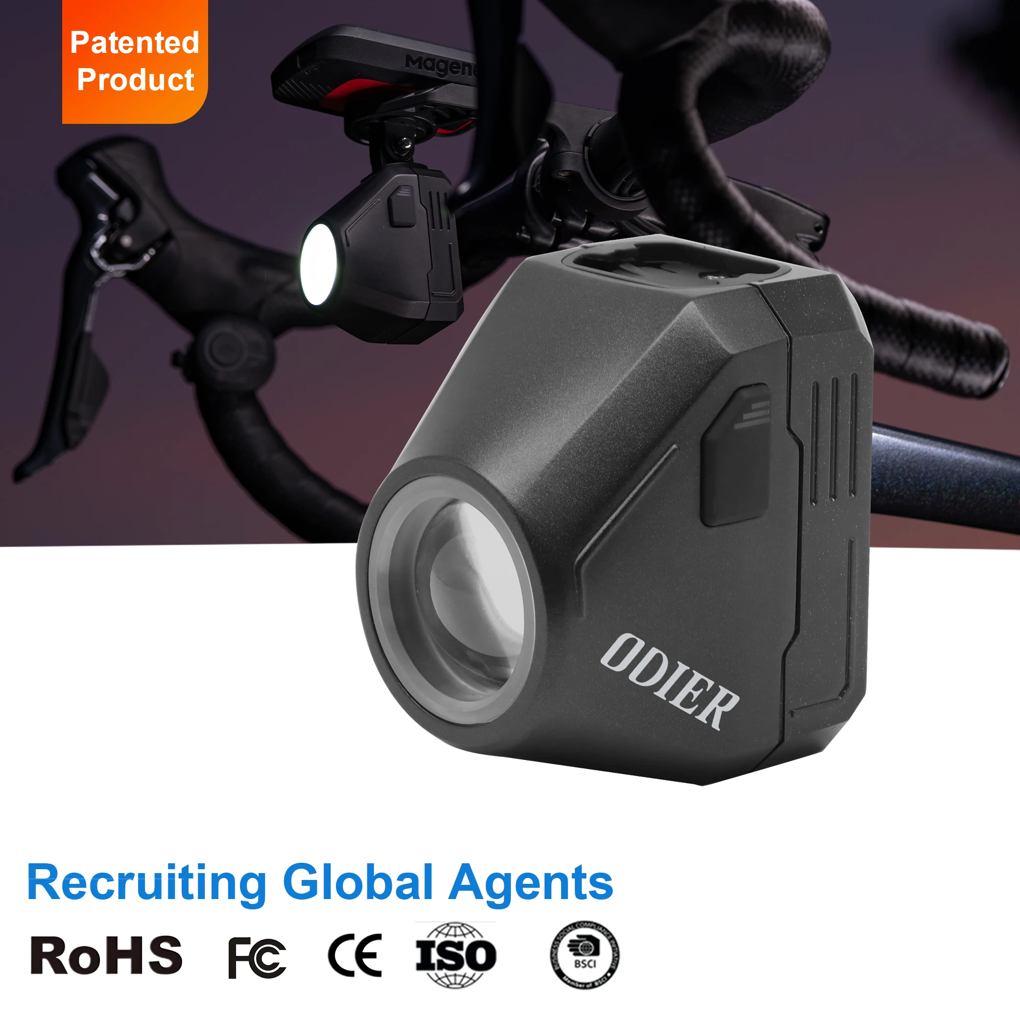 

Rechargeable LED Bicycle Front Light Night Riding Mountain Road MTB Front Light Dustproof OEM/ODM Cycling Front Battery