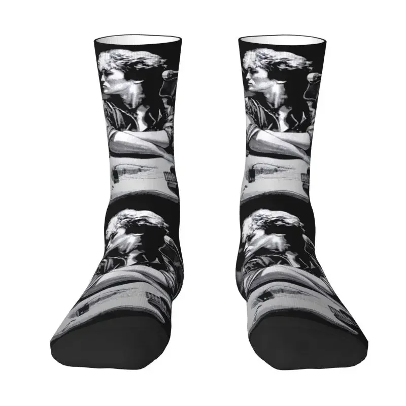 

Novelty Mens Viktor Tsoi Guitar Dress Socks Unisex Breathbale Warm 3D Printed Rusian Rock Kino Crew Socks