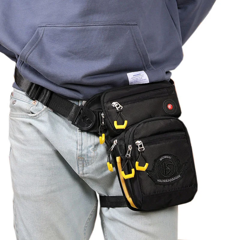 Motorcycle Rider Male Leg Drop Bag Belt Bum for Military Assault Messenger Shoulder Bags Men Nylon Hip Fanny Waist Pack Thigh Ba