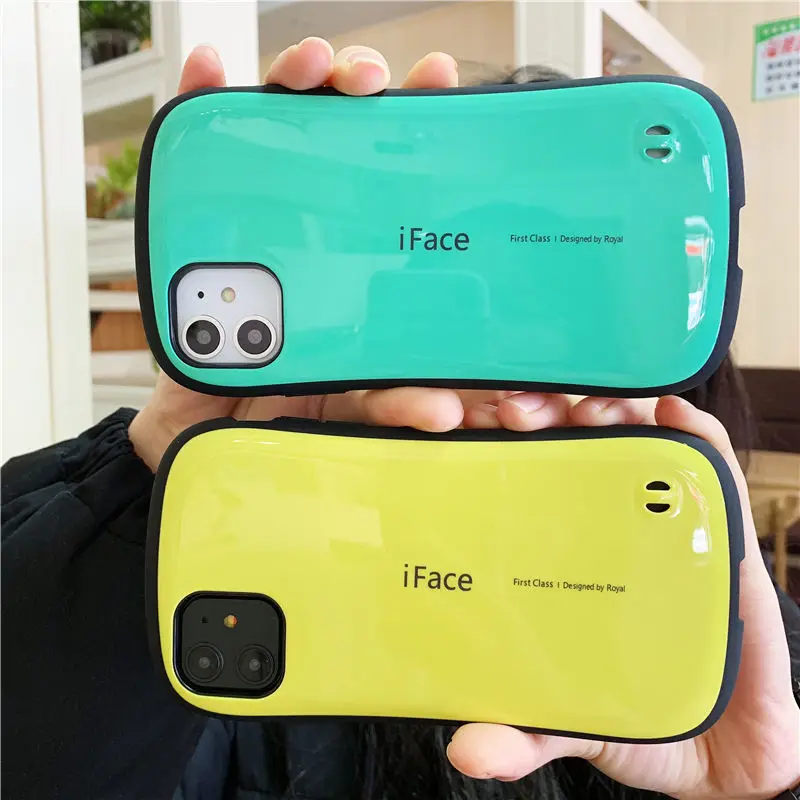 

For iPhone 13 12 Mini 11 Pro XS Max Case IFace Classic Smooth Glossy Luxury Back Cover Coque for iPhone XR X 8 7 Plus SE Fundas