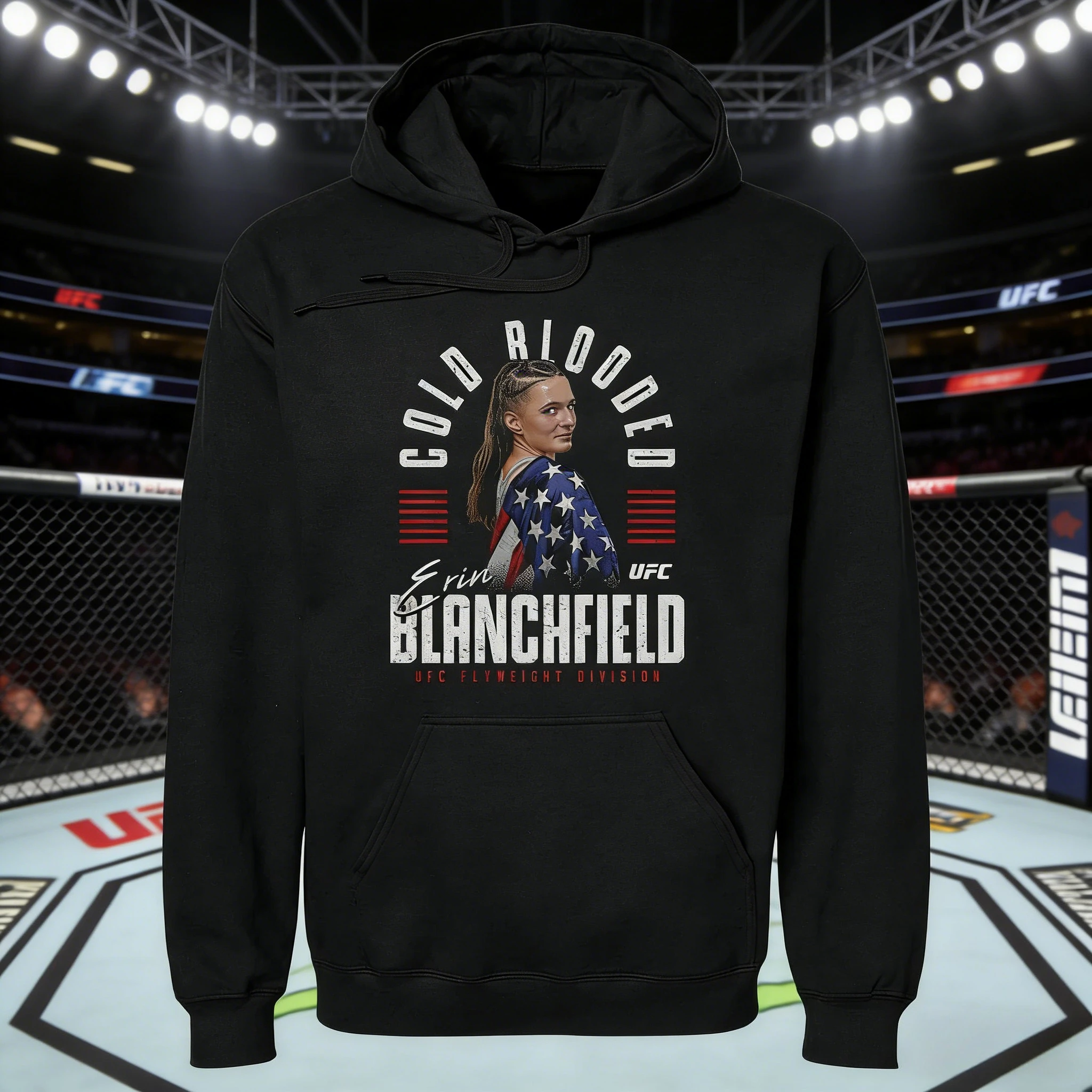 2026 Herfst/winter UFC Erin Blanchfield Combat Grafische Hoodie Vrouwelijke Mode Losse Casual Katoenen Warme Sweatshirt Unisex Jas