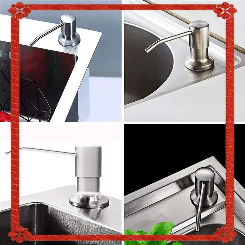 

Soap Dispenser Sink Built In Countertop Soap Dispenser Pump Head With 45.5Inch Extension Tube Kit For Kitchen