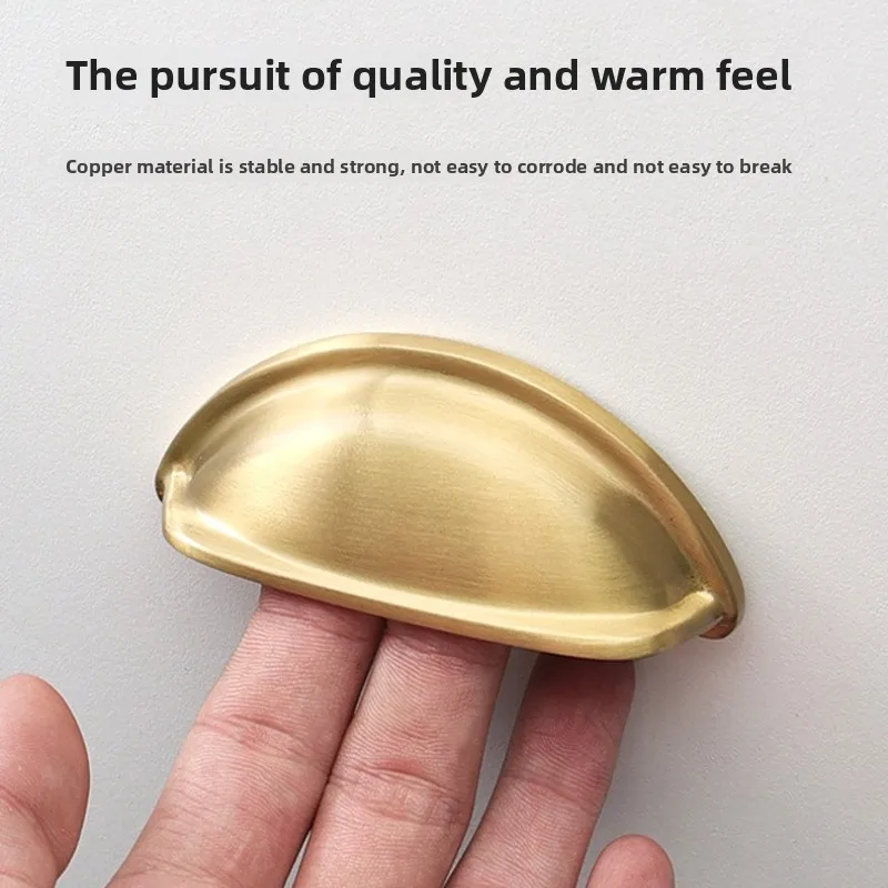 الأثاث العتيق أجهزة الأبواب درج خزانة المقابض الأوروبية للأثاث الصلبة النحاس مقبض كابينة المطبخ #6