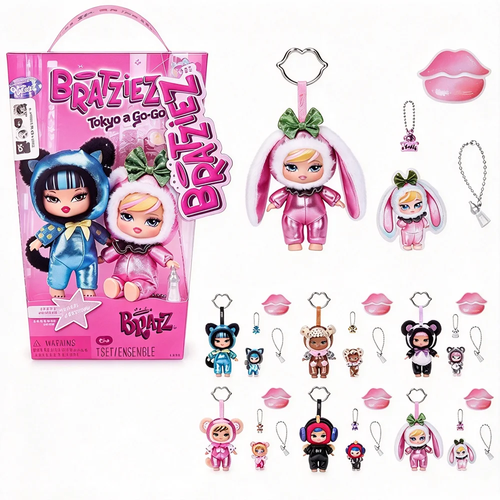 Echte MGA Bratz Baby Besties Pluche Pop Sleutelhanger Blind Box Collectible Hangertje Tas Charm Trendy Speelgoed
