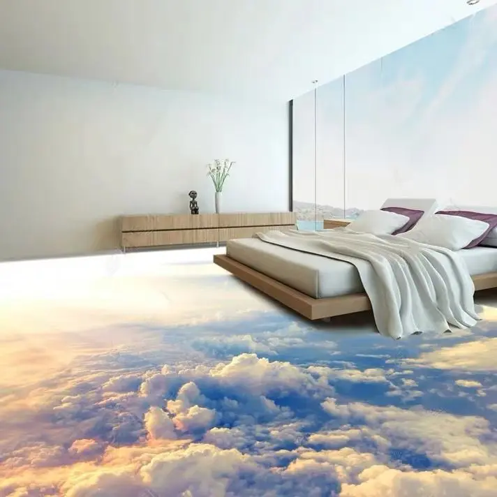 3D three-dimensional floor sticker waterproof starry sky Internet celebrity decoration sticker bedroom room cement three ground