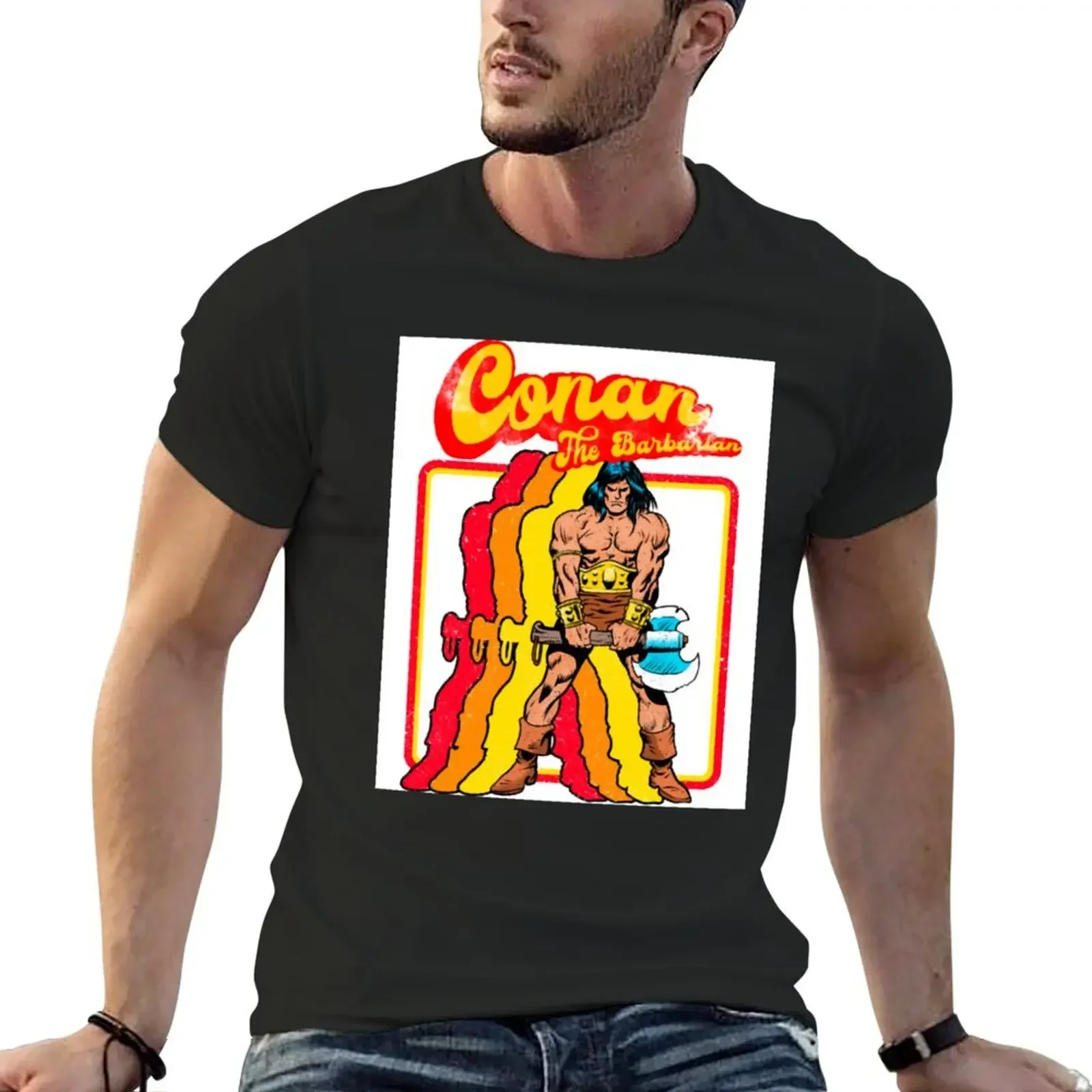 

Conan Retro Conan The Barbarian T-Shirt anime tshirt shirts graphic tee shirts graphic tee men