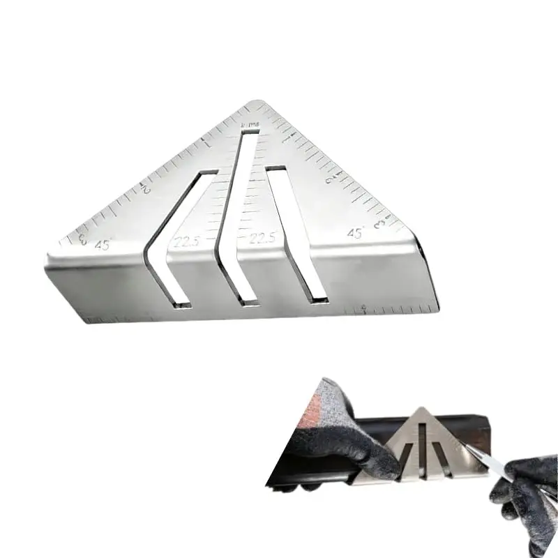 22.5 ° -90 °   Professionelles, hochpräzises Metallbearbeitungs-Gehrungslineal mit Winkelmesser und Dreiecklineal