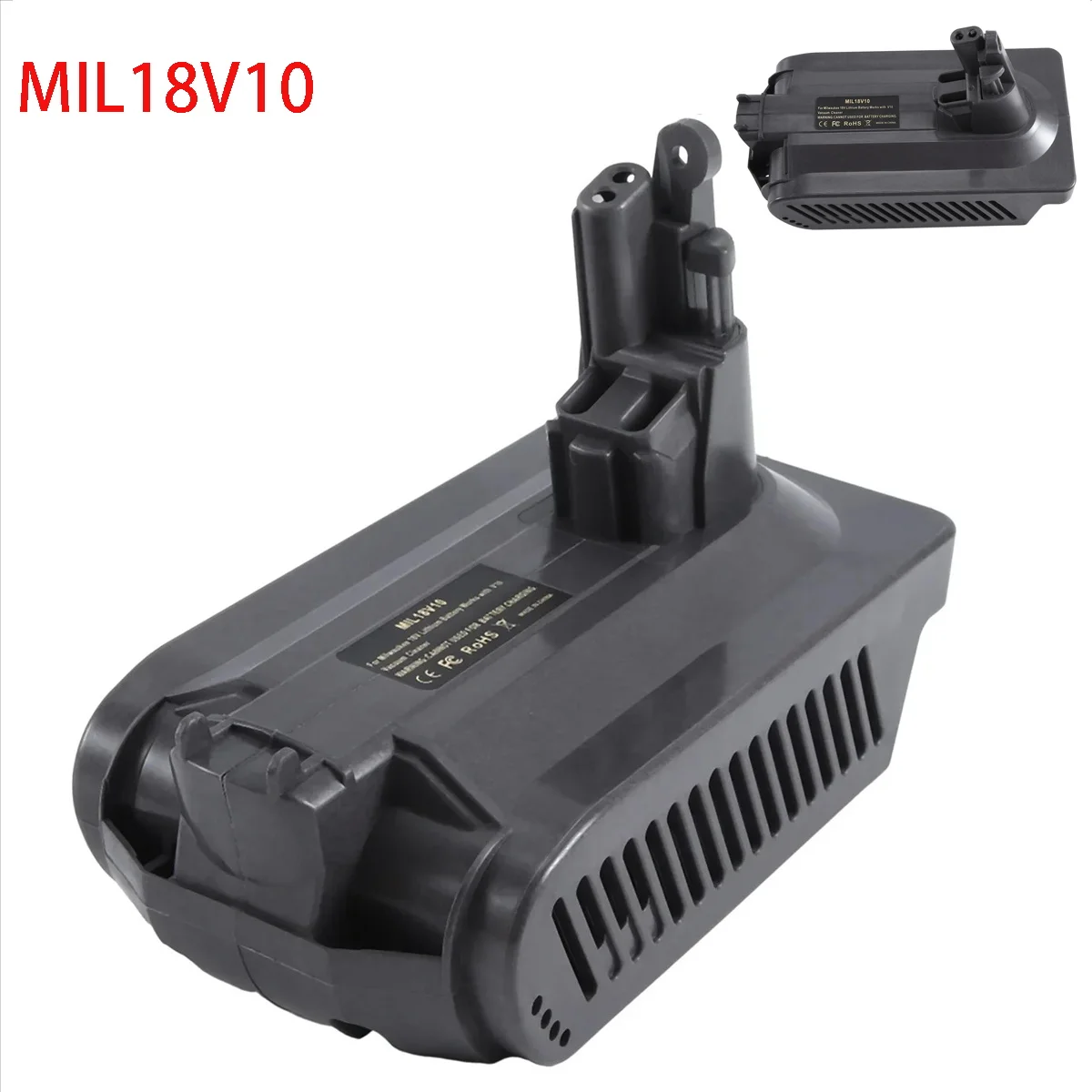 

Fits for Milwaukee 18V Lithium-ion Batteries Battery Adapter MIL18V10 Compatible with For Dyson V10 Animal Hair Vacuum Cleaner