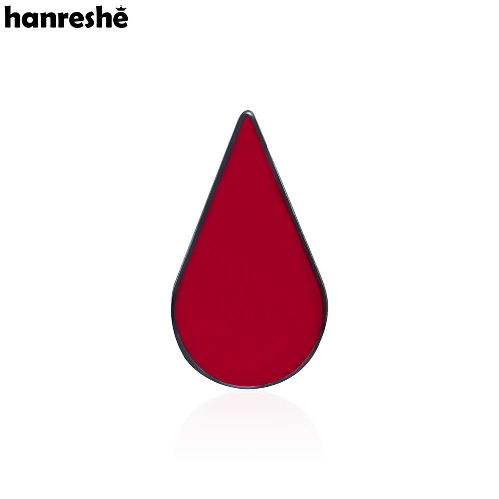 Hanreshe Red Enamel Blood Brooch Simple Lapel Backpack Cute Badge Pins Medical Jewelry for Hematology Doctor Nurse Students