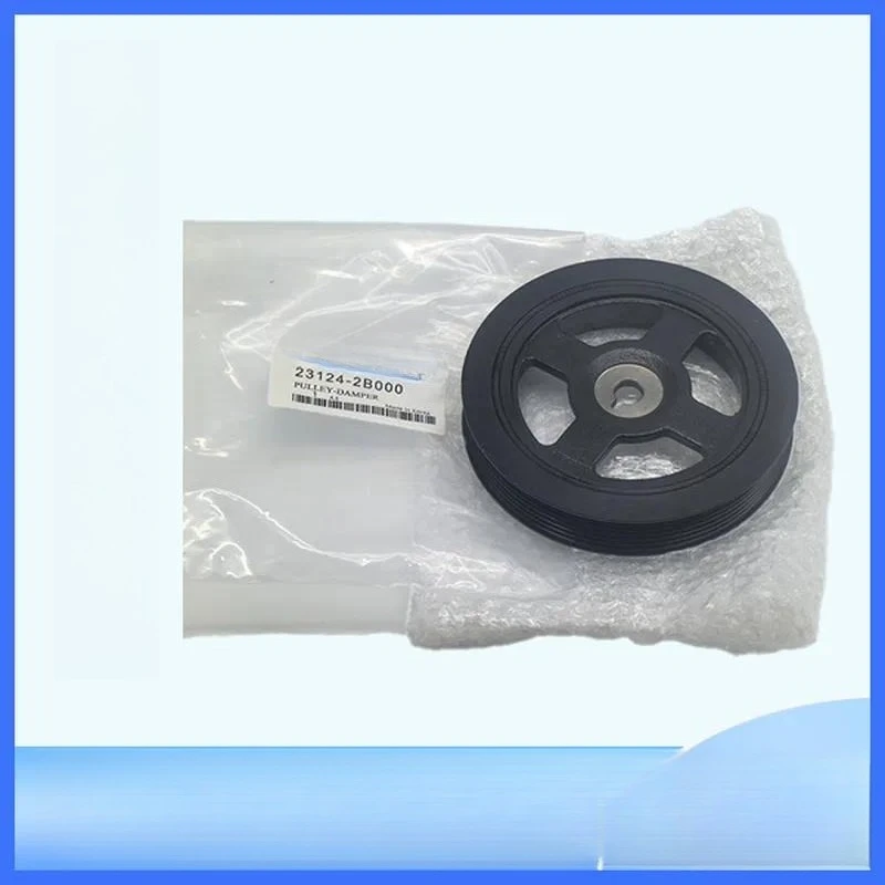 Crankshaft Pulley Compatible with Hyundai Kia 23124-2B000 23124-2B010 Engine Harmonic Balancer Replacement Part
