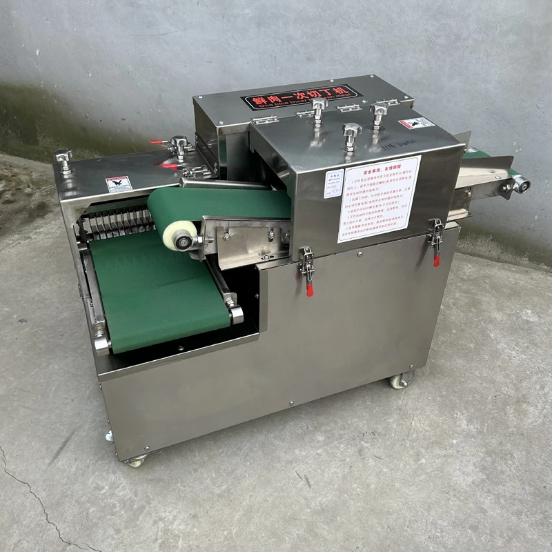 Автоматическая машина для резки курицы, машина для резки кубиков свежего мяса