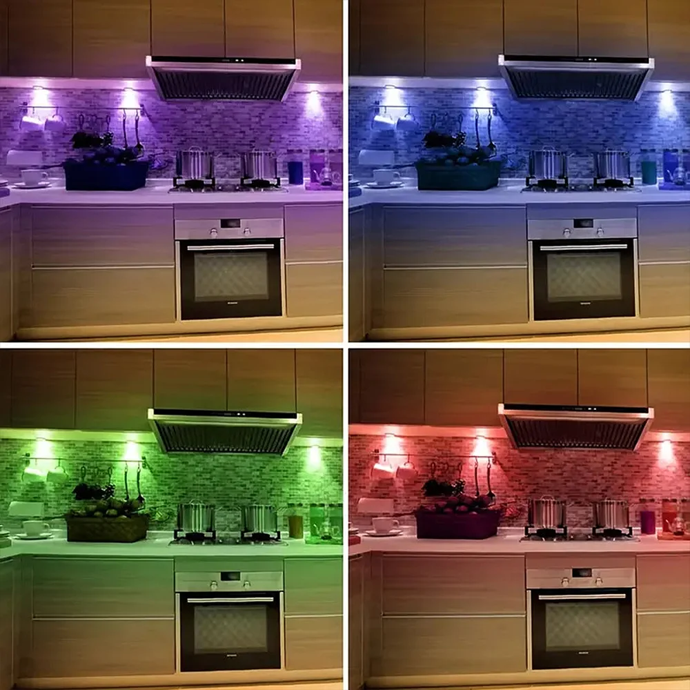 Creative RGB Wall Lights Colourful Wine Cabinet Light USB Rechargeable Cabinet Light Remote Control Night Light Ambient Light