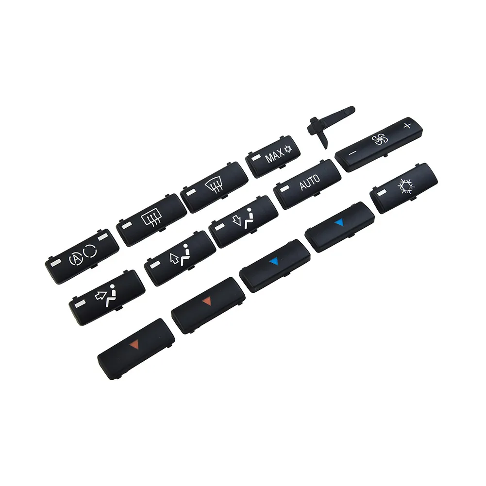 

For BMW/E53 E39 Ac climate control Interior Protector 14pcs Accessories Black Button Car Parts Set Air Conditioning