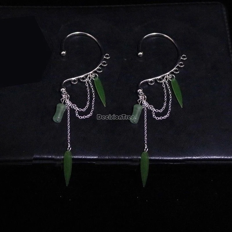 retro ancient bamboo tassel hanging earrings 2026 new chinese style traditional a pair improved ear hanging hanfu accessories