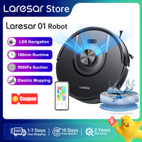 Laresar L20 Robot Vacuum Cleaner 5000Pa Smart LDS Navigation Self-emptying Station APP Control Home Floor Mopping Carpet Clean