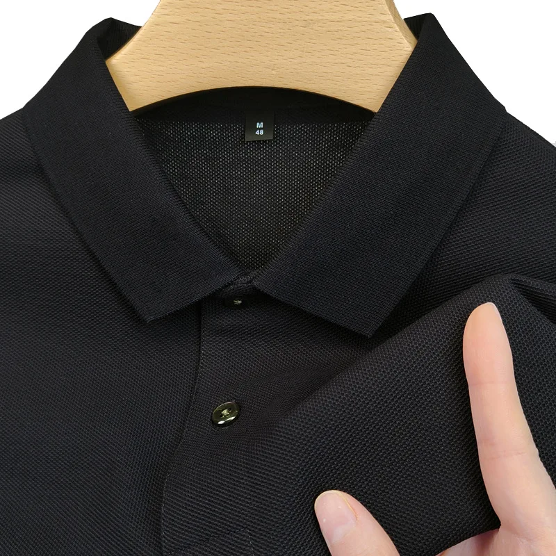 

2024 new solid color POLO shirt men's short sleeve summer oversize loose clothes fashion brand T-shirt