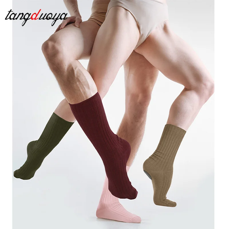 

Indoor dancefloor socks Modern dance men's women's mid-calf socks cotton practice socks indoor jazz pile socks soles dance socks