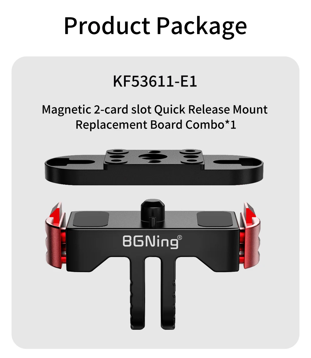 Schnellverschluss-Basisklemme mit M5-Rändelschraube für GoPro Hero 13 12 11 10, Ersatzhalterung, N52-Magnet, rutschfest, 1/4 Zoll Stativadapter – Detail 19