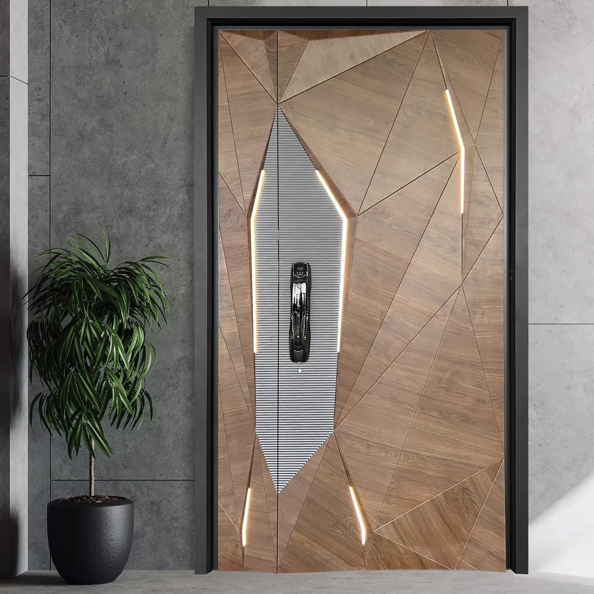 Puertas de entrada Sixinalu, seguridad, perfil de aluminio, aleación, entrada Interior, puerta abatible delantera, estilo puerta, Panel de empuje extraíble personalizado