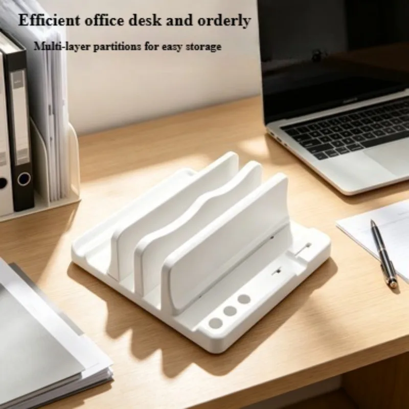 

Student Office Laptop Vertical Stand Scalable Adjustable Desktop Space Saving Bracket