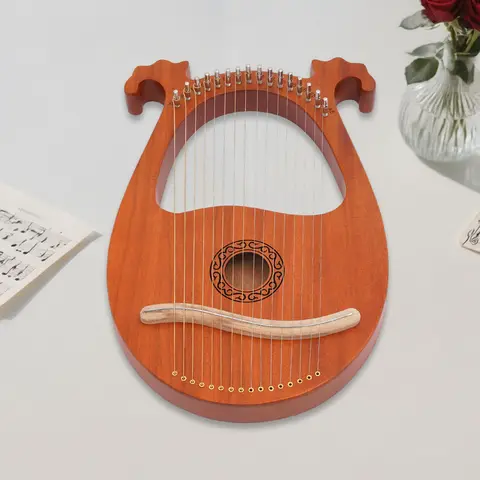 Harpe Lyre Portable à 16 cordes, Instrument professionnel à cordes en bois pour débutants et professionnels, petites bandes