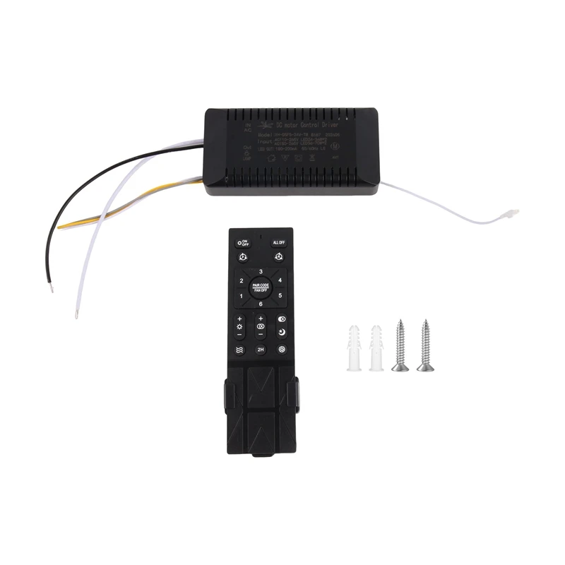 FEDI-Ceiling Fan Remote Control Kit 6-Speed Adjustable Ceiling Fan Remote Replacement For Home Bedroom