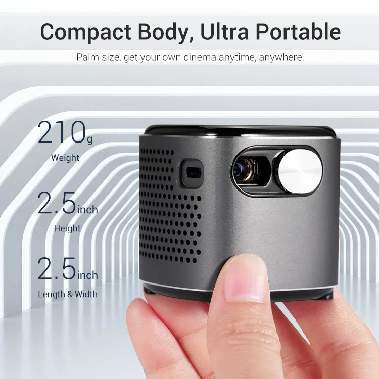 2025 Hot Sale Full Hd Cube  Smart Android DLP  Projectors Portable Home Theater 4k Beamer for Mobile Phone Led Mini