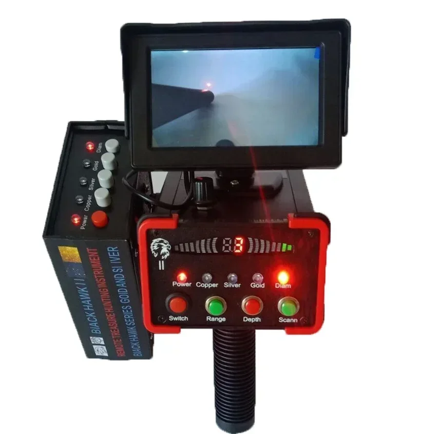 Upgraded Black Hawk second-generation high-end remote underground metal detector locator LCD model with adjustable depth