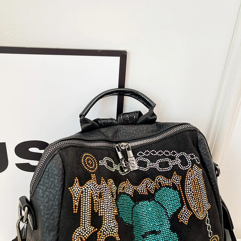 Mochila de grande capacidade para mulheres, bolsa de ombro dos desenhos animados de alta qualidade, moda