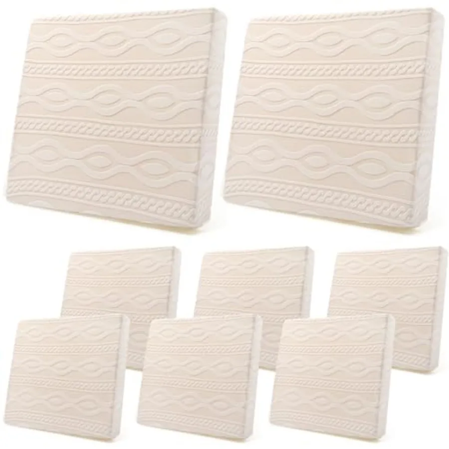 8Pcs Stretch Patio Cushion Covers Outdoor Cushion Covers for Patio Furniture Replacement Couch Sofa Slipcovers Jacquard Texture