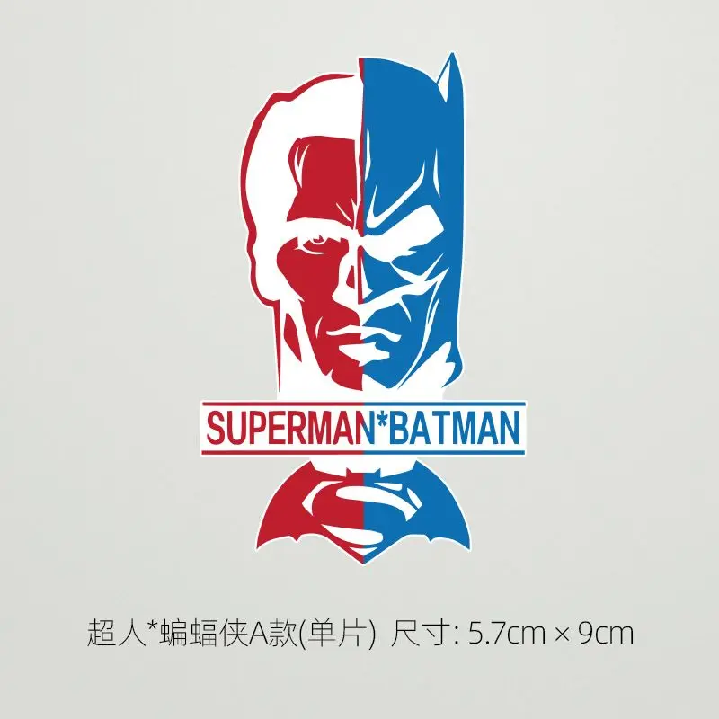 New BeastKingdom Batman Superman Personality Anime Merch Car Decoration Sticker Creative Cartoon Waterproof Decorative Sticker